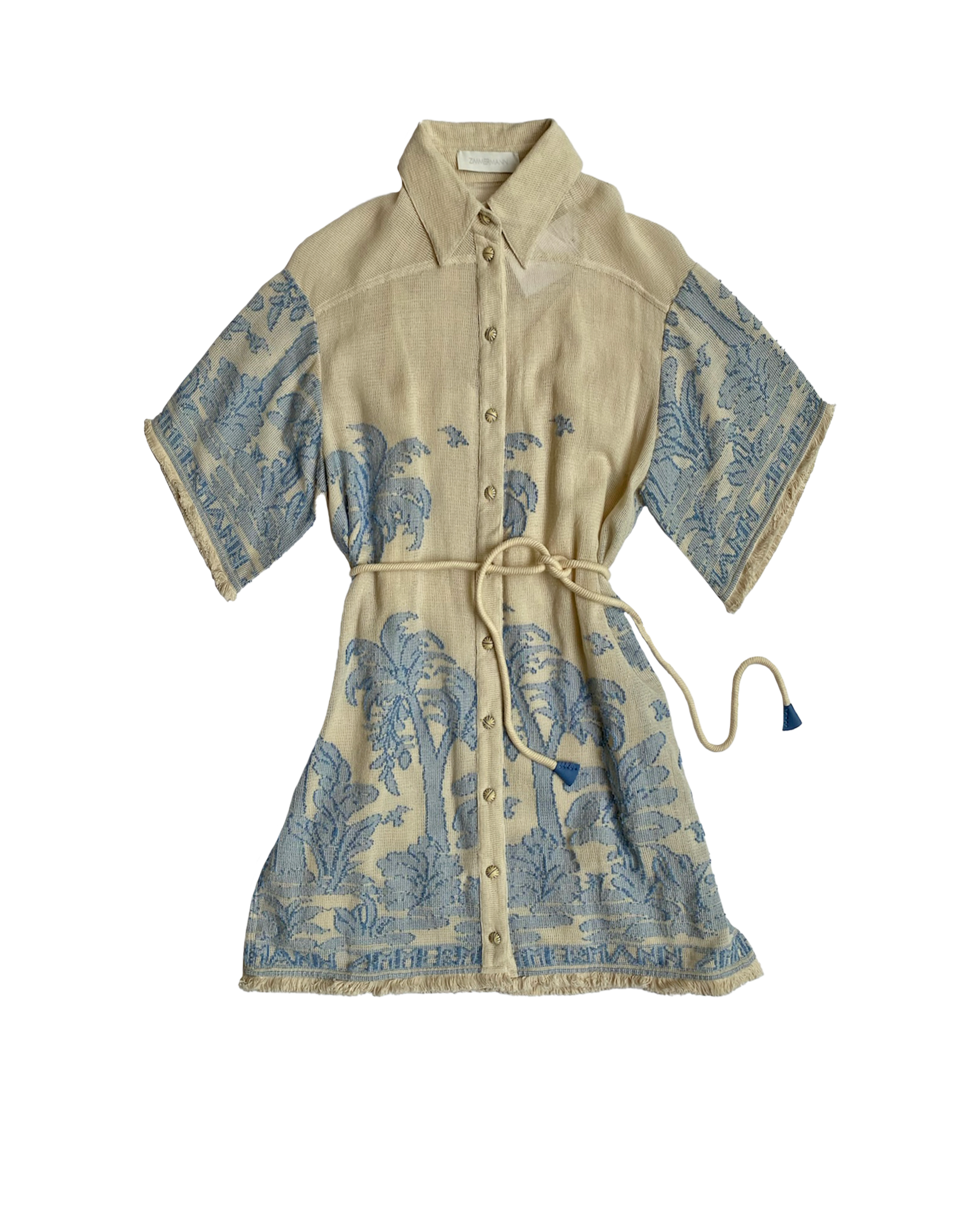 OTTIE PALM SHIRT MINI DRESS