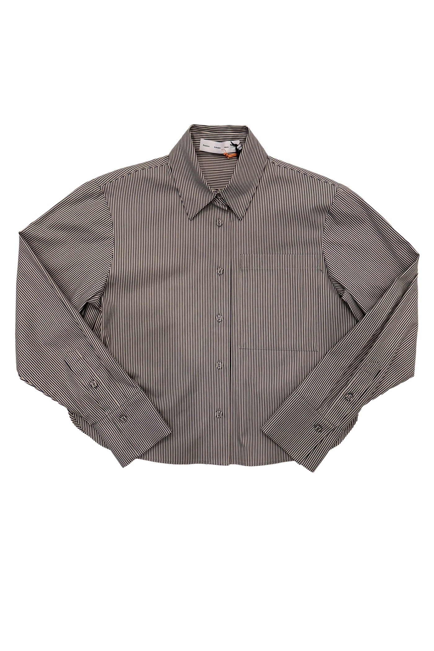 PROENZA SCHOULER WHITE LABEL | STRIPE OLIVE SHIRT