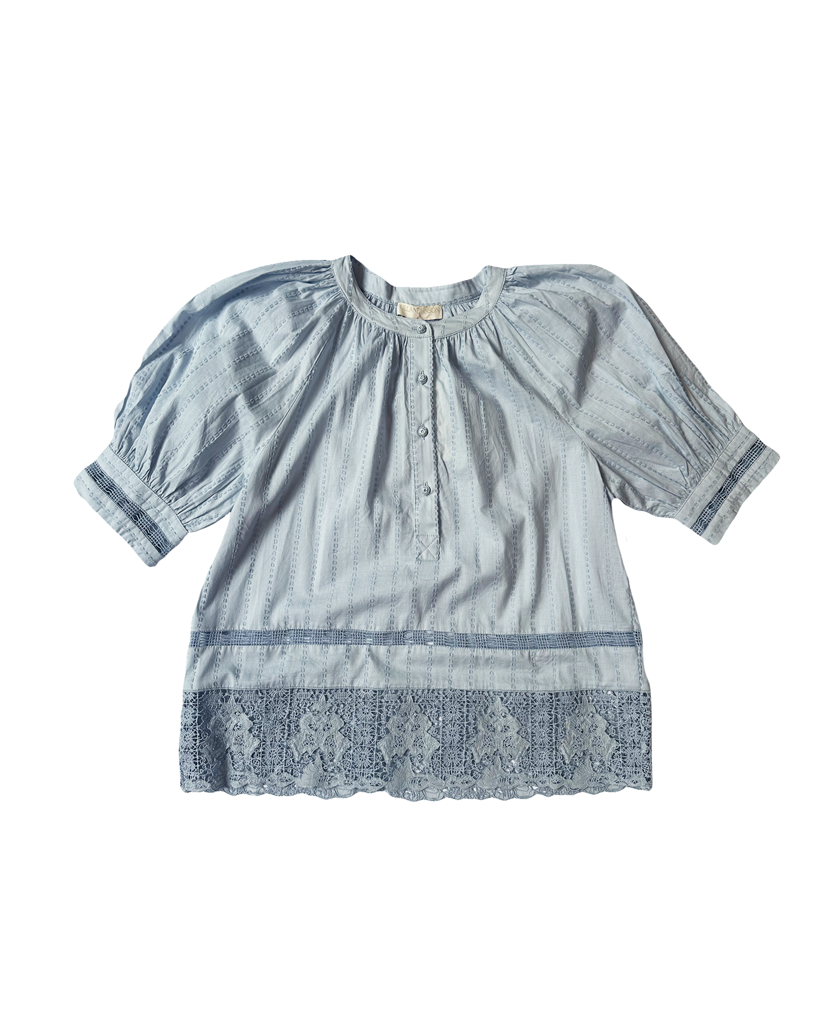 ULLA JOHNSON | LONG SLEEVE SWISS DOT ADA BLOUSE