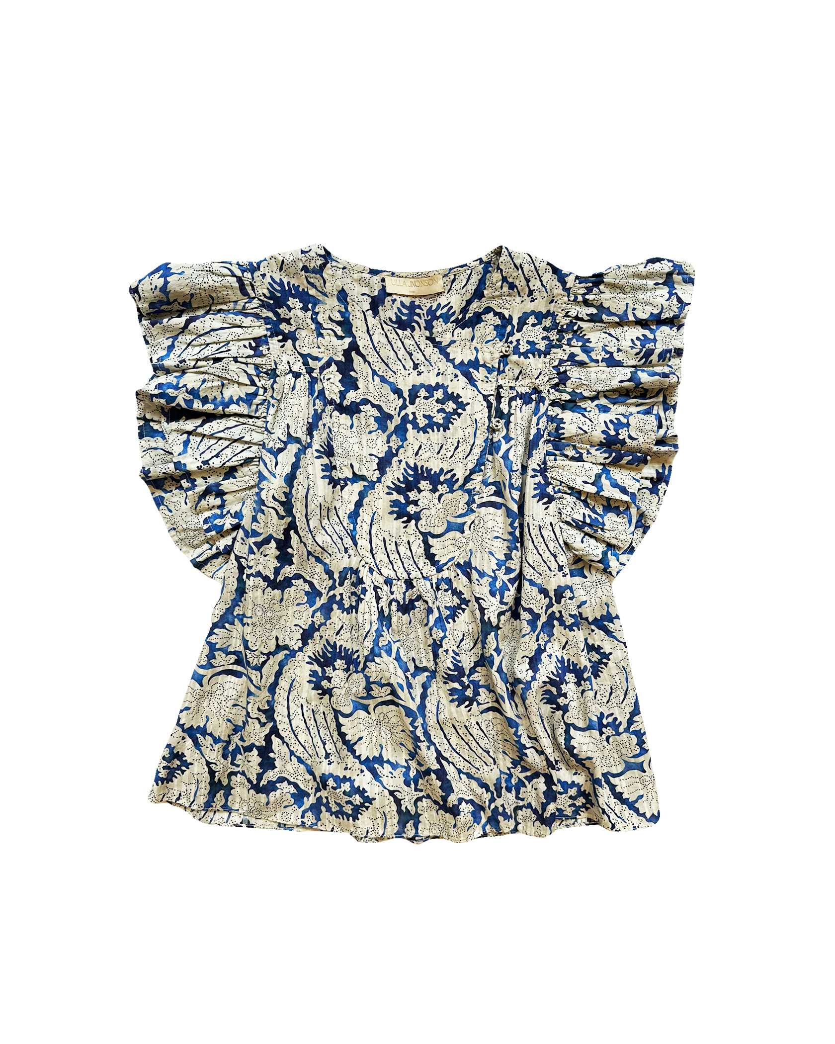 ULLA JOHNSON | SIENNA FLUTTER SLEEVE TOP